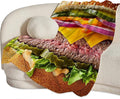 Hamburger Blanket for Girls Boys Funny Food Burger Throw Blankets Soft Cozy Warm Fuzzy Fleece Cheese Beef Pickles Bedding Flannel Throws Stuff Gifts for Kids Men Women Bedroom Decor 80"x60"
