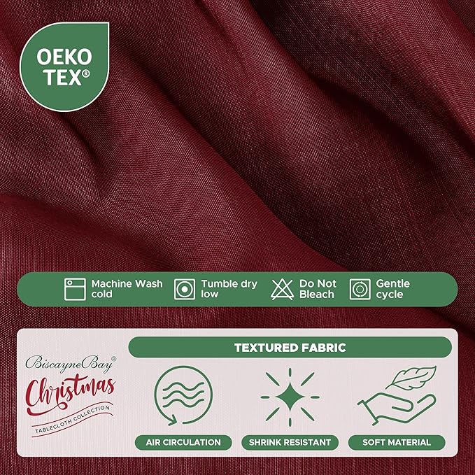 Biscaynebay Wrap Around Bed Skirts for Queen Beds 19" Long Drop, Burgundy Adjustable Elastic Dust Ruffles Easy Fit Wrinkle & Fade Resistant Silky Luxurious Fabric Solid Machine Washable