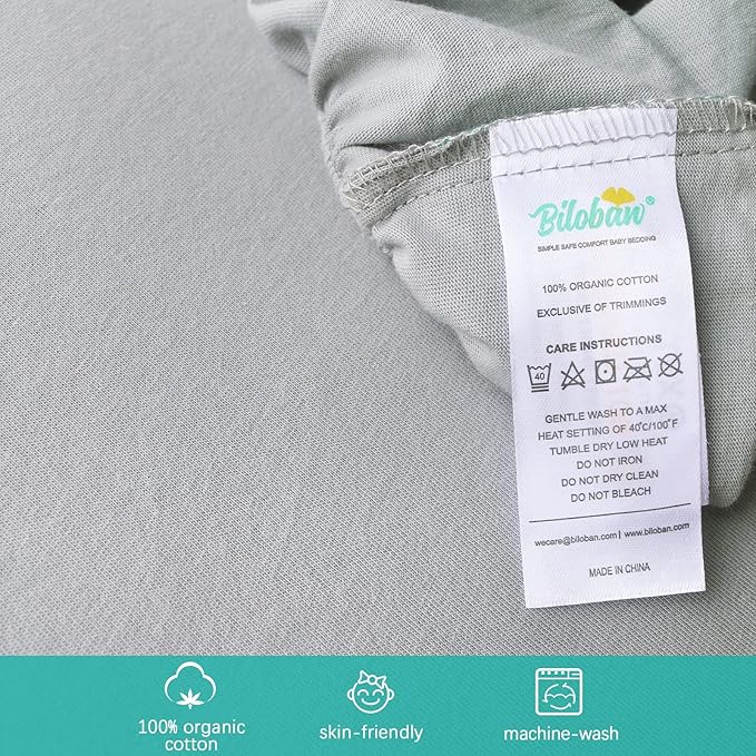 Bassinet Sheets Fit for Maxi COSI Iora, Fodoss, Yacul, Cloud Baby and Graco Travel Lite Bedside Sleeper,100% Cotton, 2 Pack, Ultra Soft Bassinet Sheet, Gray and Navy Blue