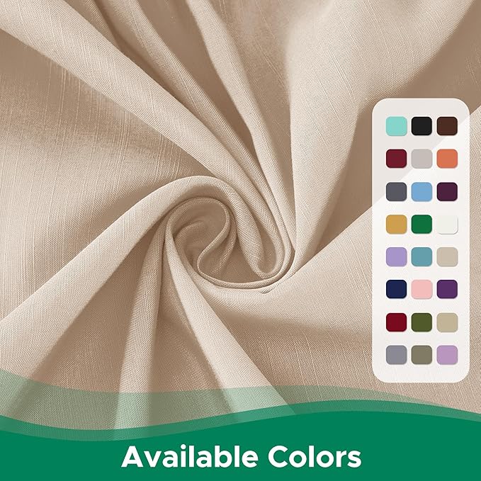 Biscaynebay Wrap Around Bed Skirts with Adjustable Belts for Twin & Twin XL Beds 15" Drop, Sand Elastic Dust Ruffles Easy Fit Wrinkle Resistant Silky Luxurious Fabric Machine Washable