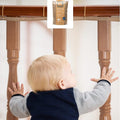 Roving Cove Stair Banister Guard 5ft x 3ft, Railing Safety Net for Baby Proofing, Child Safety Stairway Cover, Balcony Mesh Netting, Almond Brown