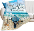 Jinflower Sea Turtle Throw Blanket Turtle Blanket for Kids Adults Super Warm Soft Cozy Plush Fleece Flannel Blanket for Sofa Couch Bed Birthday Gifts Sea Turtle Print Blanket 40"x50"