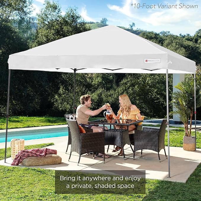Best Choice Products 12x12ft 1-Person Setup Pop Up Canopy Tent Instant Portable Shelter w/ 1-Button Push, Case, 4 Weight Bags - White