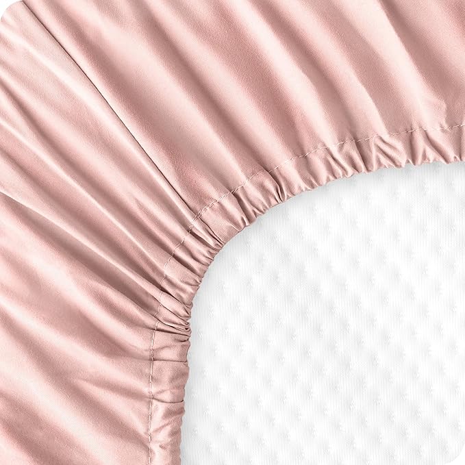 Bare Home 2-Pack Fitted Crib Sheets - Premium 1800 Ultra-Soft Microfiber - Breathable - Baby Sheet - for Boys & Girls - Fits Standard Crib and Toddler Mattresses (Pink Slipper/Lilac)
