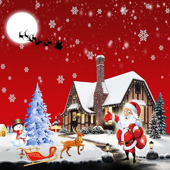 kxry Merry Christmas Bedding Set Santa Claus Deer Christmas Tree Snowman Comforter Quilt Full Size for Girls Boys Kids 1 Comforter + 2 Pillow Cases