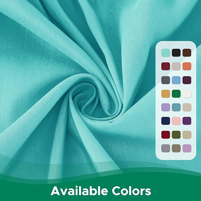 Biscaynebay Wrap Around Bed Skirts for Twin & Twin XL Beds 15" Drop, Aqua Adjustable Elastic Dust Ruffles Easy Fit Wrinkle & Fade Resistant Silky Luxurious Fabric Machine Washable