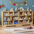Kids Book Shelf Set of 2, 8 Cubes Storage Organizer Montessori Shelf, 3-Tier Wooden Kids Bookcase, Toy Storage Organizer for Children, Toddler Bookshelf Cube Shelf for Kid’s Room, Classroom