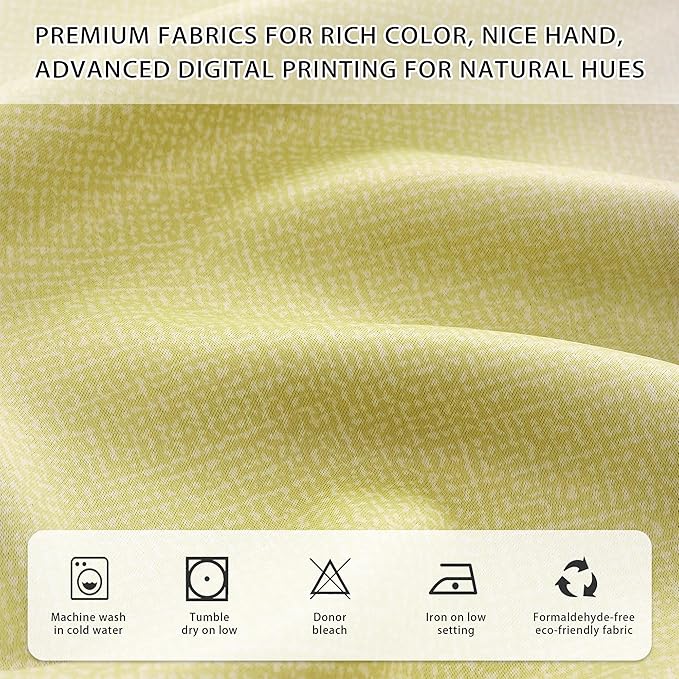 XiDi Grey Green Yellow Curtains 84 Inches Long for Girls Bedroom 2 Panels Set, Blackout Rainbow Curtains for Kids Room Decor, Unicorn Wall Decals Drapes for Little Girl Nursery Room 34 Inches Wide