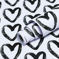 Timeet Black White Wallpaper - Peel & Stick 17.7"x118" Modern Wall Decoration