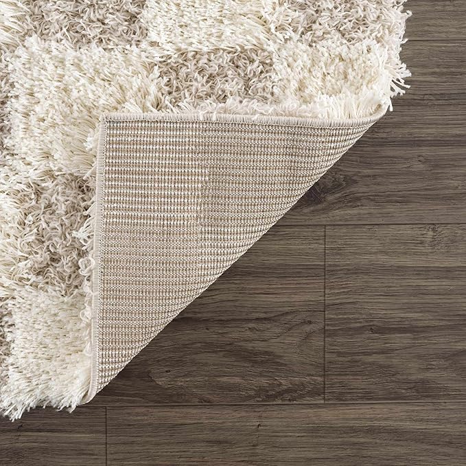 Hauteloom Atira Living Room, Bedroom Area Rug - Contemporary - Plush Pile - Cream, Light Beige, Light Brown - 10' x 13'11"
