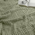 Comfy Cubs Muslin Blanket for Adults King 108" x 90" - 6 Layer Soft, Breathable & Lightweight Muslin Adult Blanket - Machine Washable & Designed in The US Bedding for All Seasons - Sage