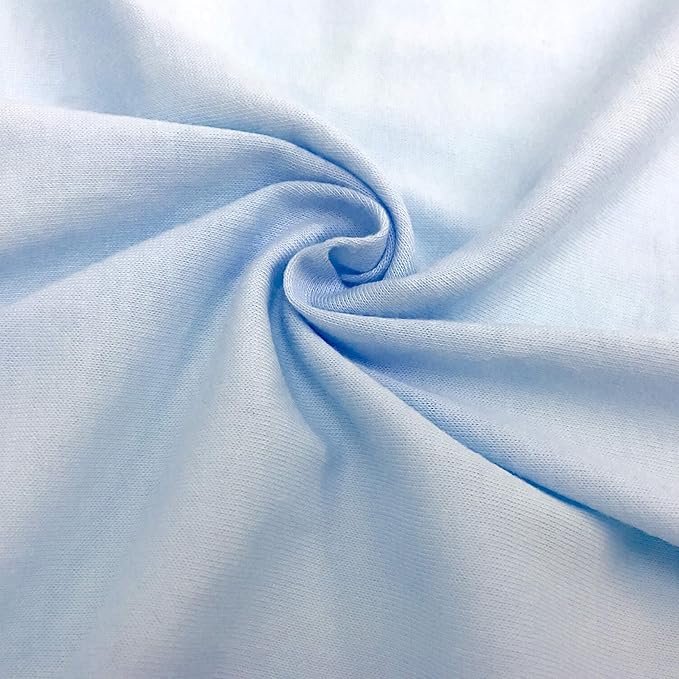 American Baby Company 2 Pack 100% Natural Cotton Fitted Cradle/Bassinet Sheets 36" x 18" - Soft, Breathable & Hypoallergenic Bed Sheets, Blue, Neutral for Boys & Girls