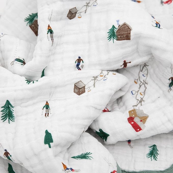 Little Unicorn Original Premium Cotton Quilt | Multi-Layered & Extra-Soft Muslin Fabric |for Babies & Toddlers (Powdery Party)