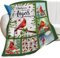 Cardinal Throw Blanket Red Birds Blankets Gifts for Couch Sofa Bed Stuff Decor Lightweight Cozy Fleece Plush Warm Flannel Bedding for Lover Men Women Adults 50"x60"