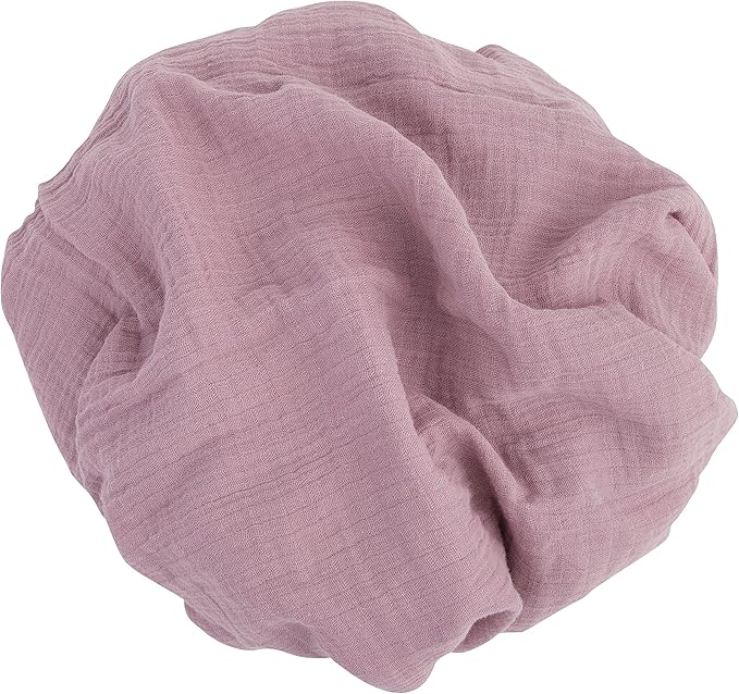 Ely's & Co. Muslin Swaddle Blanket 2-Pack — 100% Cotton Muslin Extra-Large Swaddle Blankets (47” x 47”) Solid + Printed (Delicate Leaves + Solid Lavender)