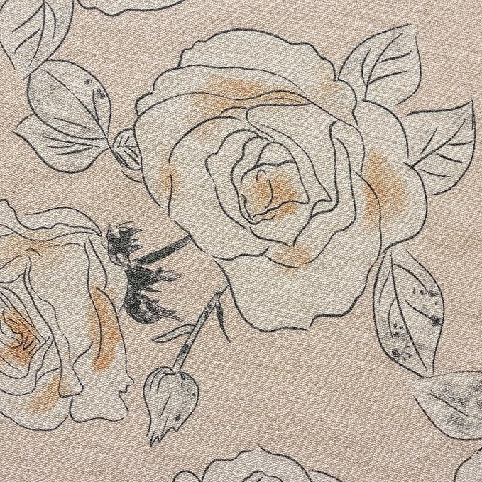 ENJOYBRIDAL Floral Curtains 96 Inches Long 2 Panels Coquette Rod Pocket Drapes Boho Bedroom Semi Sheer Aesthetic Window Curtain Panels Farmhouse Living Room Rose Decorations Tassel Window Treatments