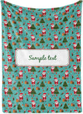 Custom Santa Blanket - Ships Next Day, Printed in USA - Warm Fleece or Sherpa Sofa Throw for Christmas, Perfect for Bed or Couch - Customizable Family Throws (Fleece 30x40)