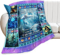 Mermaid Blanket for Girls Blue Ocean Throw Blankets Soft Cozy Warm Fuzzy Fleece Marine Life Shells Bedding Flannel Throws Stuffed Animal Gifts for Mermaid Lovers Kids Men Women Bedroom Decor 60"x50"