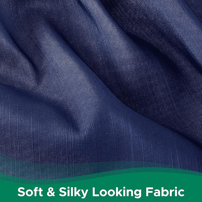Biscaynebay Wrap Around Bed Skirts for Full & Full XL Beds 19" Long Drop, Navy Adjustable Elastic Dust Ruffles Easy Fit Wrinkle & Fade Resistant Silky Luxurious Fabric Solid Machine Washable