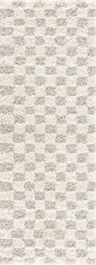 Hauteloom Atira Living Room, Bedroom Area Rug - Contemporary - Plush Pile - Cream, Light Beige, Light Brown - 18" x 18" Sample