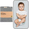 KeaBabies Portable Diaper Changing Pad, Easy Wipe Clean - Foldable Waterproof Baby Changing Mat for Diaper Bag, Compact, Lightweight, 25x13 Newborn, Infant,Baby Changer Travel Essential (Classic Gray)