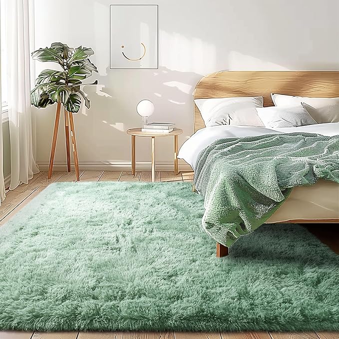 Sage Rug Collection - 2 x 3' Non-Slip Height Pile 1.4" Plush Rug Rubber Backing - Throw Rugs Carpet for Bedroom