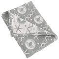 NTBAY 3 Layer Toddler Blanket, Muslin Cotton Jacquard Bed Blankets, Lightweight Thermal Baby Blanket, Super Soft and Warm Crib Blanket for All Seasons, Decoration Gift, 30"x40", Grey Starfish