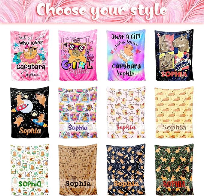 Custom Cows Blanket for Girls Boys, Personalized Name Blankets for Baby Kids Teens, Customized Cow Print Throw for Cow Lovers, Soft Flannel Throw Blankets Christmas Birthday Gift Bedding Decor