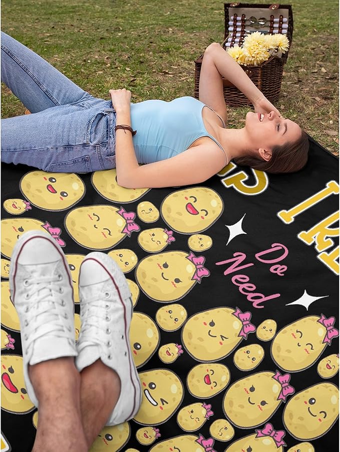 Yes I Really Do Need All These Potatoes Blanket Gifts Warm Cozy Soft Flannel Throw for Bed Couch Sofa Home Decoration 60”×50” Medium for Teen