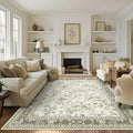 Taupe Boho Living Room Rug 5x8, Washable Low Pile Non Slip Area Rugs for Bedroom, Dining Room, Office, Farmhouse Retro Carpet Indoor Grey Beige Tan Pattern Aesthetic Sketch Style Vintag Room Decor