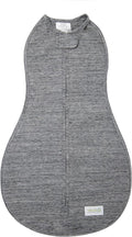 Woombie Original Baby Swaddling Blanket - Self-Soothing, Cotton Baby Swaddle with Zipper - Wearable Newborn Blanket, Twilight Heathered Gray, 5-13 lbs