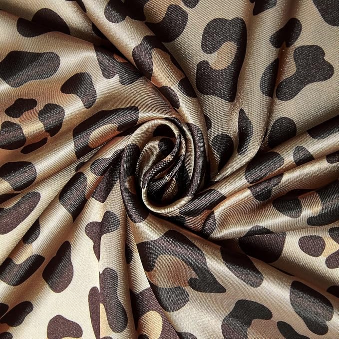 Silky Satin Toddler Pillowcases Pack of 2, 13x18 Inches Cheetah Print Travel Pillowcases with Envelope Closure, Small Kids Pillow Cases Covers, Gold Leopard