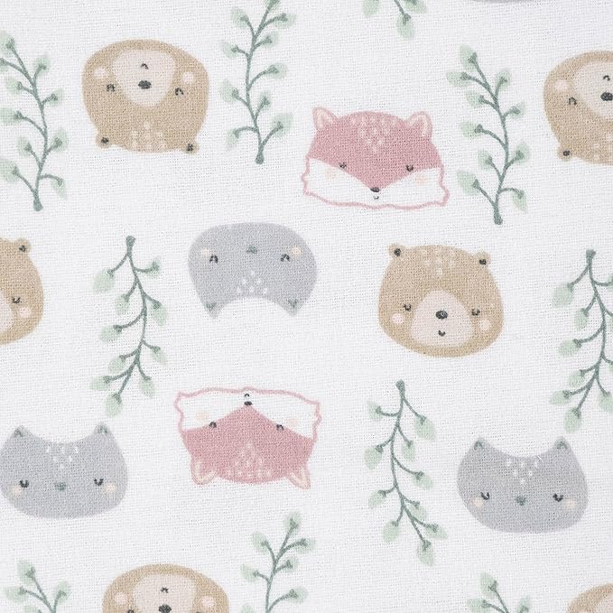 Gerber Girls Newborn Infant Baby Toddler Nursery 100% Cotton Flannel Receiving Swaddle Blanket, Pink Safari, Pack of 5