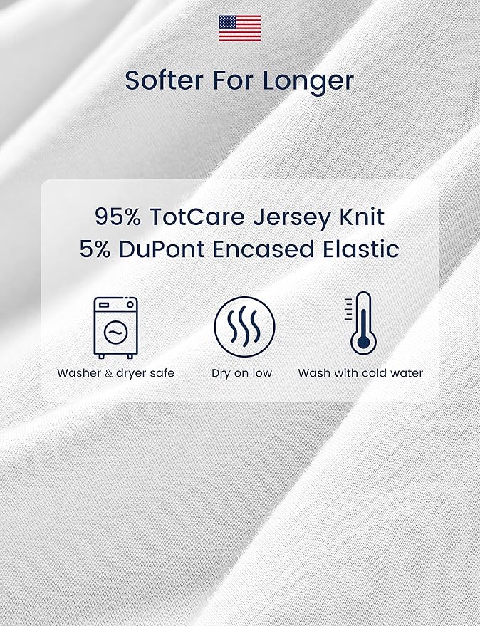 TotAha Space Mini Crib Sheets Fitted, Star & Moon Pack N Play Sheets, Super Stretchy Jersey Knit Playard Sheets, Compatible with Graco Pack N Play Playard Crib and Other Playpen Mattress