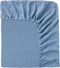 Muslin Crib Sheet – 100% Cotton Baby Fitted Sheet for Boys & Girls, Ultra Soft & Breathable, Snug Fit with 360° Elastic, Fits Standard Crib Mattress 28" x 52" & Toddler Beds.