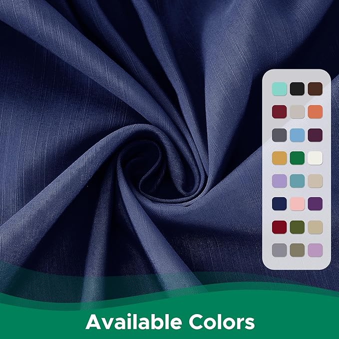 Biscaynebay Wrap Around Bed Skirts for Queen Beds 19" Long Drop, Navy Adjustable Elastic Dust Ruffles Easy Fit Wrinkle & Fade Resistant Silky Luxurious Fabric Solid Machine Washable