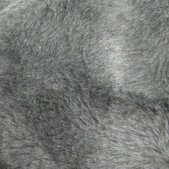 EMMA + OLIVER Daisy Small Gray Furry Bean Bag Chair for Kids and Teens