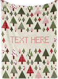 Personalized Christmas Tree Blanket - Ships Next Day, Printed in USA - Fleece or Sherpa Sofa Throw, Soft Christmas Bedding, Holiday Home Decor, Customizable Family Throws (Fleece 30x40)