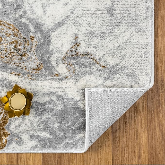 LUXE WEAVERS Marble Swirl Abstract Area Rug, Green 2x7