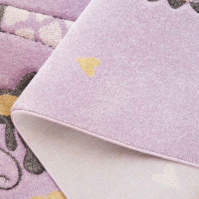 SAFAVIEH Carousel Kids Collection Area Rug - 4' x 6', Purple, Animal Design, Ideal for High Traffic Area for Boys & Girls in Playroom, Nursery, Bedroom (CRK120V-4)