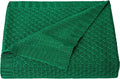 NTBAY Cable Knit Cooling Toddler Blanket, Soft and Breathable Baby Blanket 30x40 Inches Made from Rayon Derived from Bamboo for Crib, Stroller, Nursery, Green