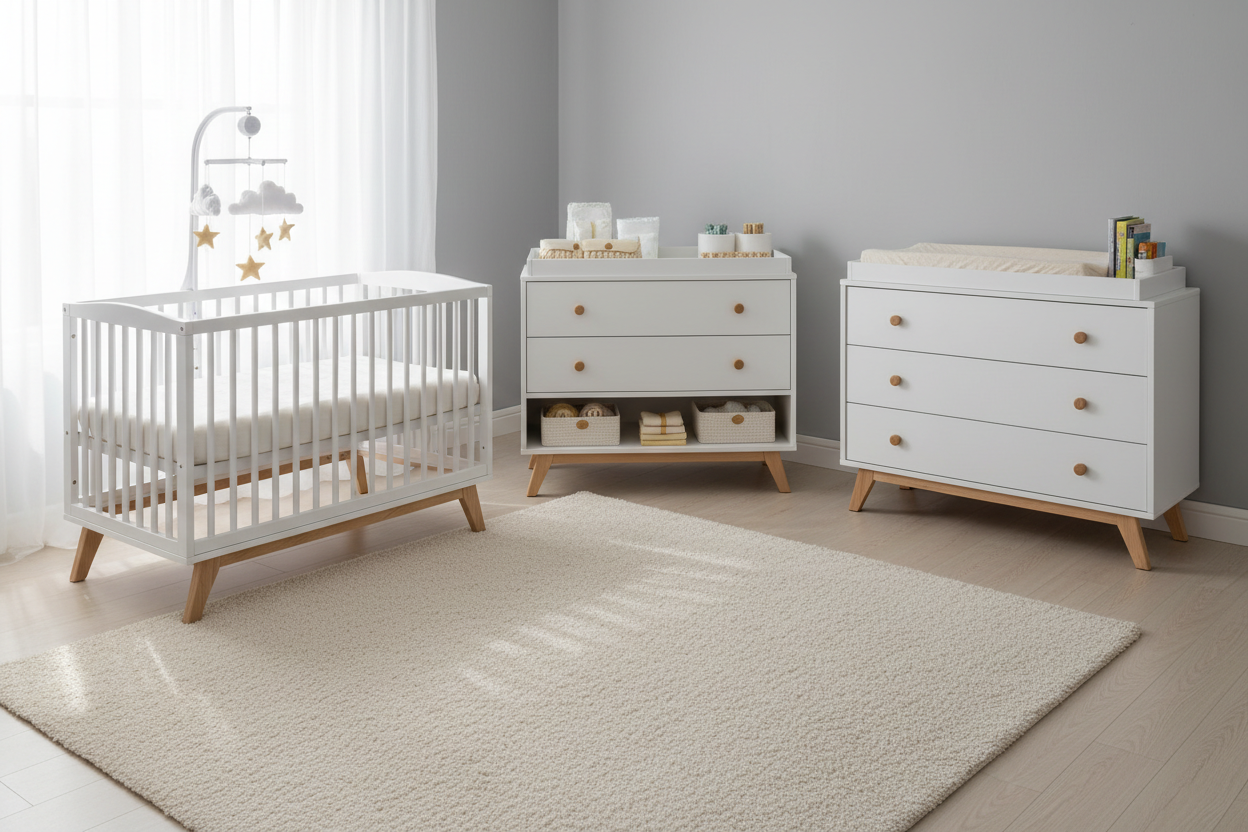 Baby Room Furniture

Our baby room furniture combines gentle design with everyday practicality. From cribs and changing tables to storage solutions, each piece is crafted to support comfort, safety, and ease of use. Designed with timeless aesthetics, our furniture fits seamlessly into modern American homes and grows with your child. (make it real photo)