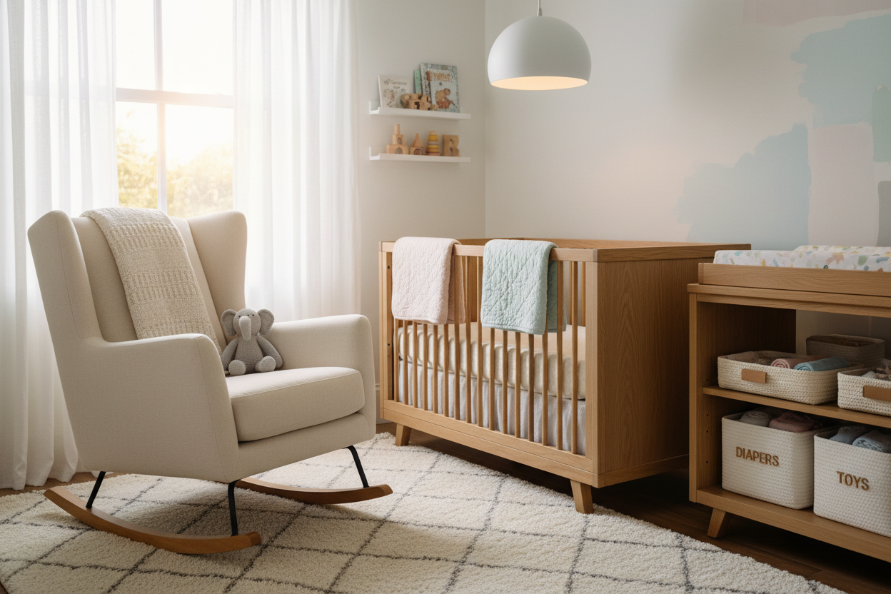 Our products are made to support both baby and parent — easy to use, built to last, and designed to grow with your family. Whether you’re preparing your first nursery or updating a baby room, you’ll find essentials you can trust. (make it real photo)