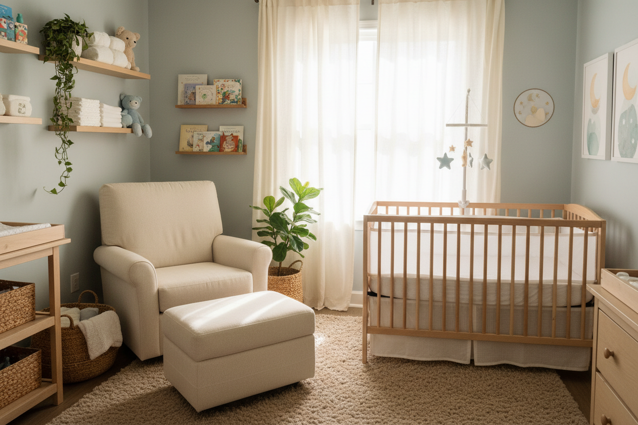 Welcome to Moonbeam Baby Room, where gentle design meets thoughtful care. We specialize in beautifully crafted baby room supplies designed to help parents create calm, safe, and cozy spaces for their little ones. A baby’s room is more than just a place to sleep — it’s the first environment where comfort, security, and love come together. That belief guides everything we do. (make it real photo)